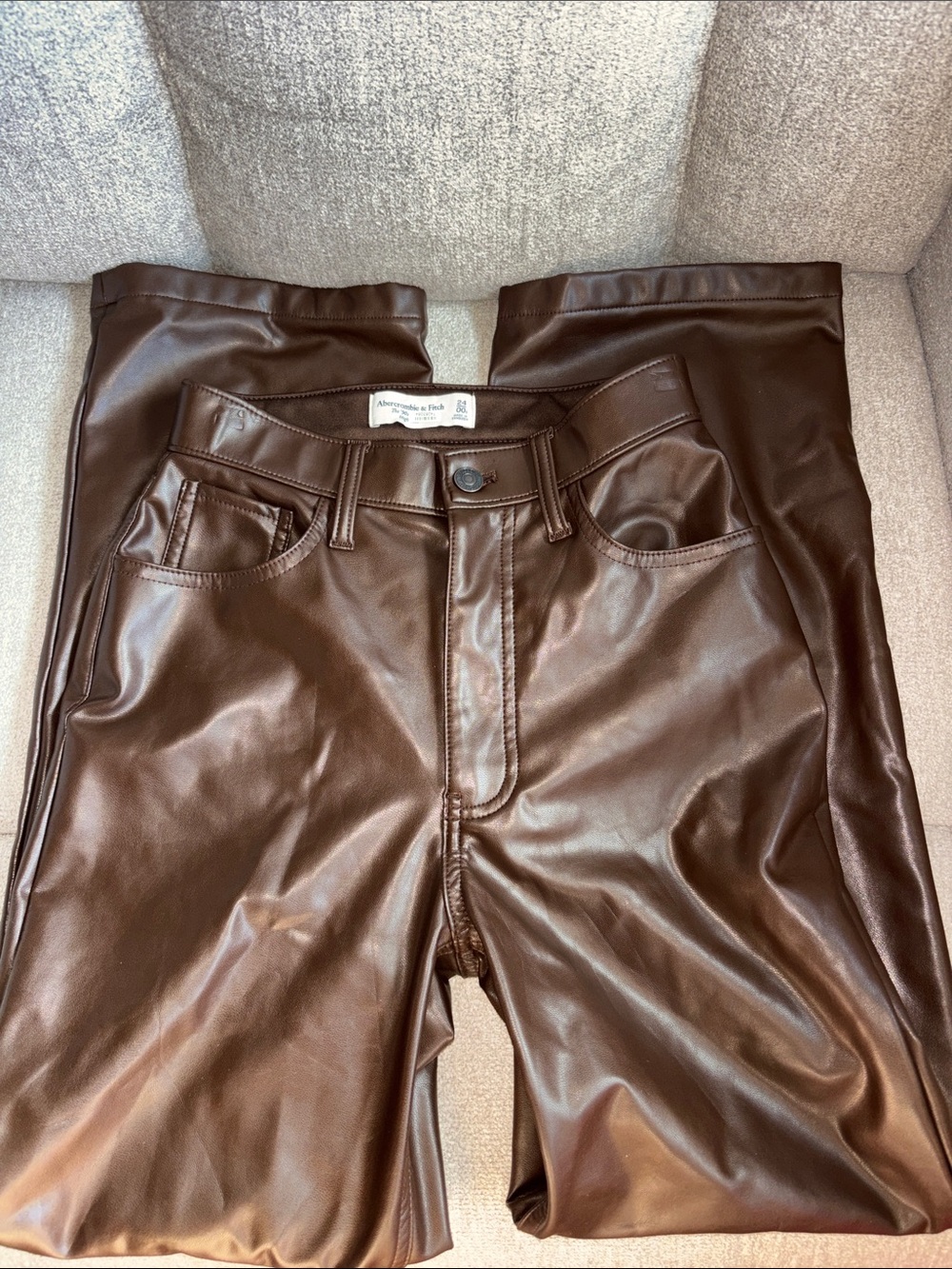 Abercrombie And Fitch Curve Love The 90’s High Rise Leather Pant